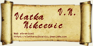 Vlatka Nikčević vizit kartica